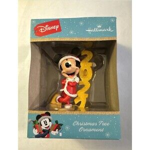 Mickey Mouse Hallmark Disney Christmas Holiday Tree Ornament 2022 Santa NEW
